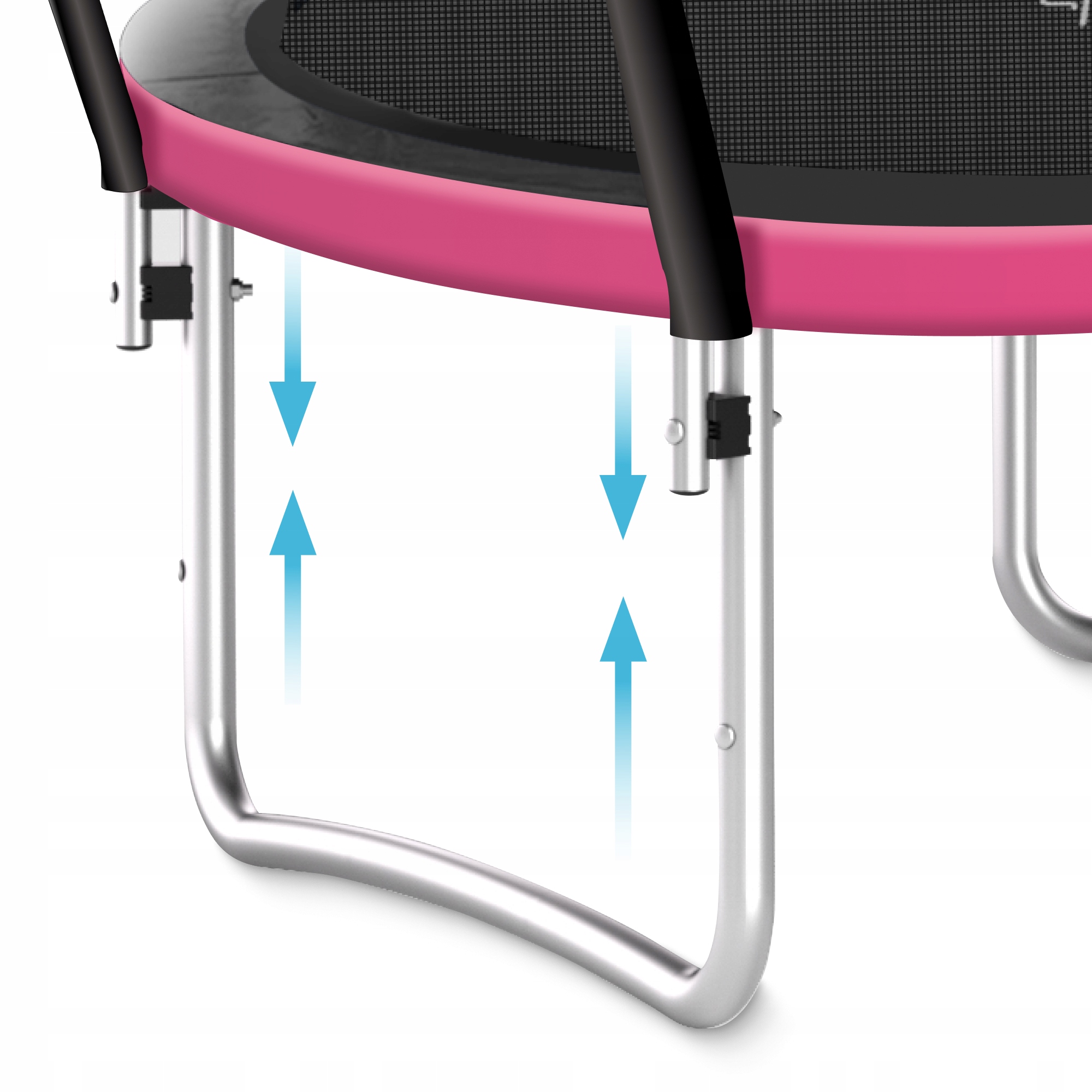 Батут із внутрішньою сіткою 4FIZJO PRO 10FT 312 см Black/Pink (P-5907739314604) — фото 3
