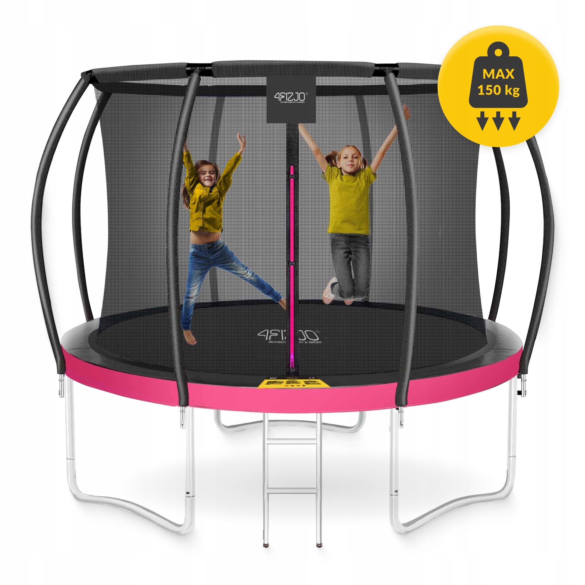 Батут із внутрішньою сіткою 4FIZJO PRO 10FT 312 см Black/Pink (P-5907739314604) — мініатюра 7
