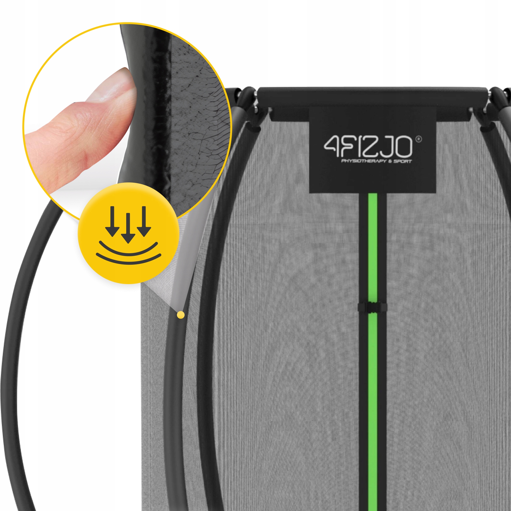 Батут із внутрішньою сіткою 4FIZJO PRO 6FT 183 см Black/Green (P-5907739319234) — мініатюра 6