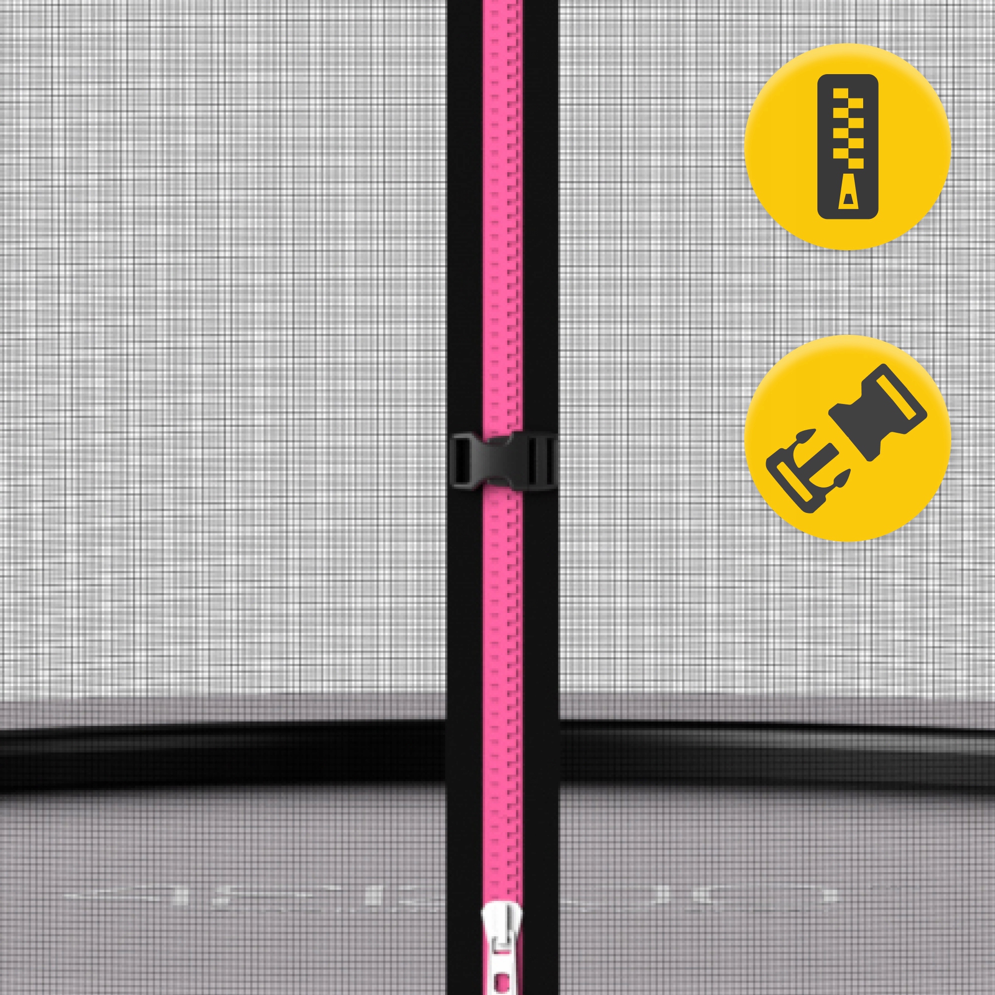 Батут із внутрішньою сіткою 4FIZJO PRO 8FT 252 см Black/Pink (P-5907739314550) — фото 4